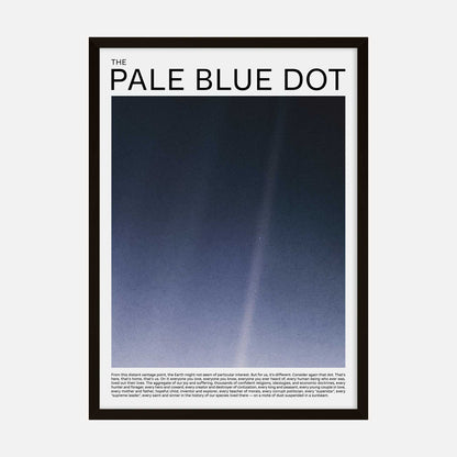 Art print featuring "The Pale Blue Dot" image of Earth, paired with Carl Sagan's reflection on humanity's place in the universe.